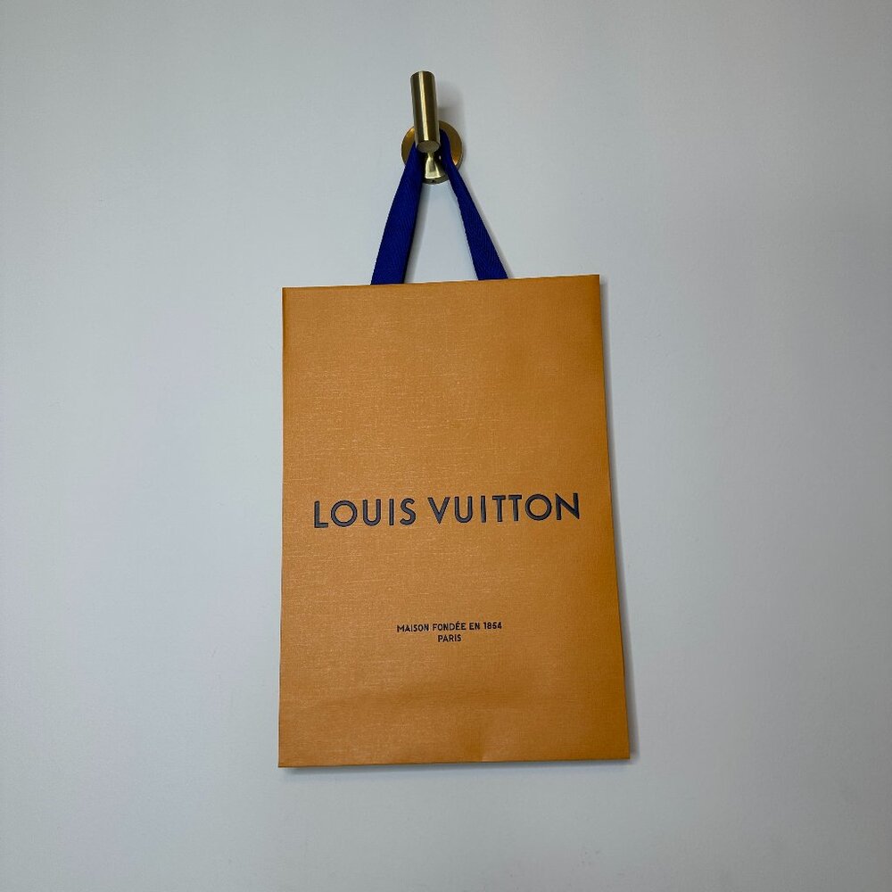 LOUIS VUITTON 14” x 9.75” X 4.3” Authentic Paper Gift/Shopping Bag Small Orange
